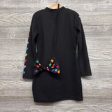 LS Mock Neck Dress W/ Cross Body Bow Hearts 7