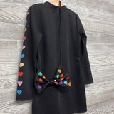 LS Mock Neck Dress W/ Cross Body Bow Hearts 7