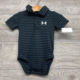 Active Henley Polo Bodysuit Stripes 12M
