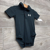 Active Henley Polo Bodysuit Stripes 12M