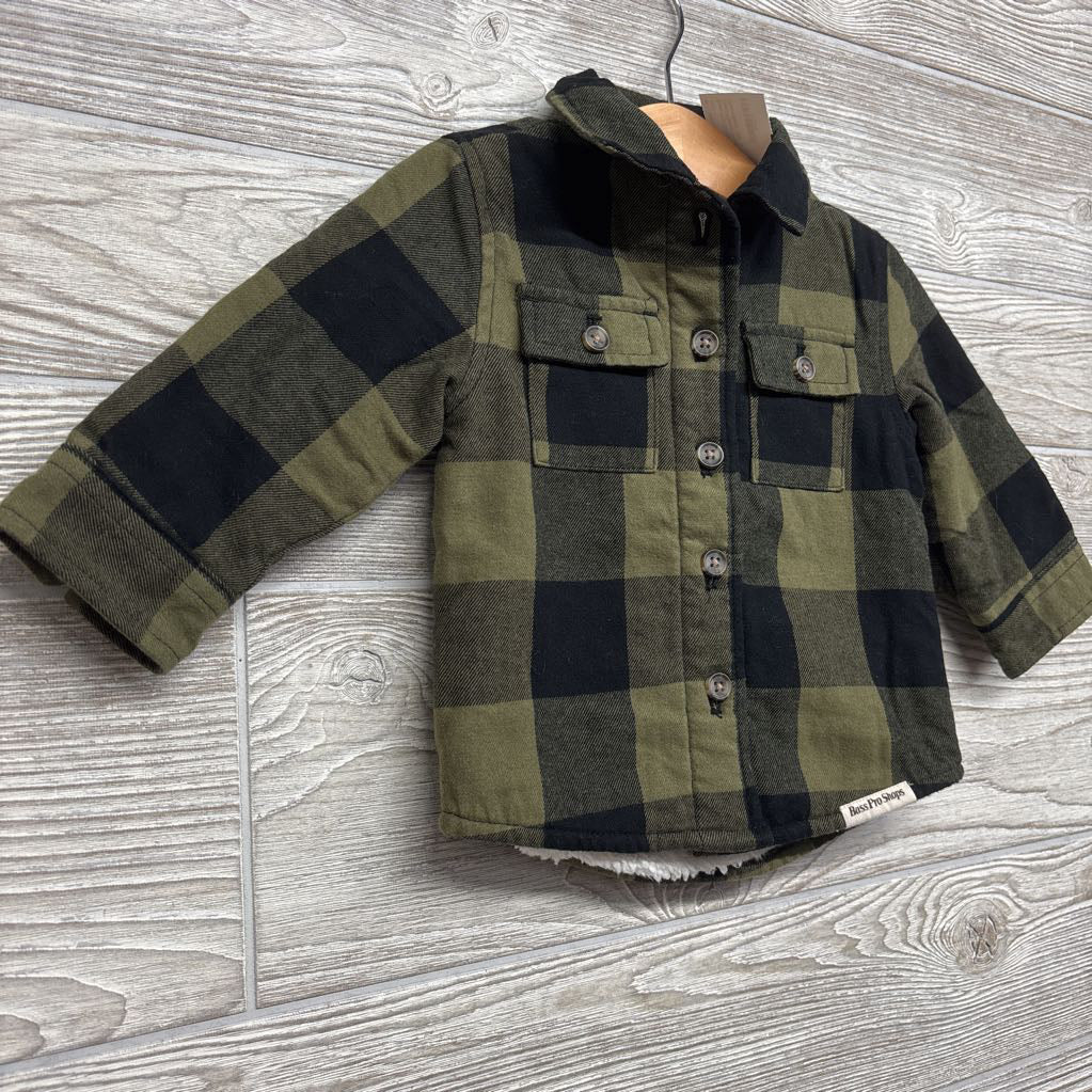 Plaid Lined Flannel Shacket 12M