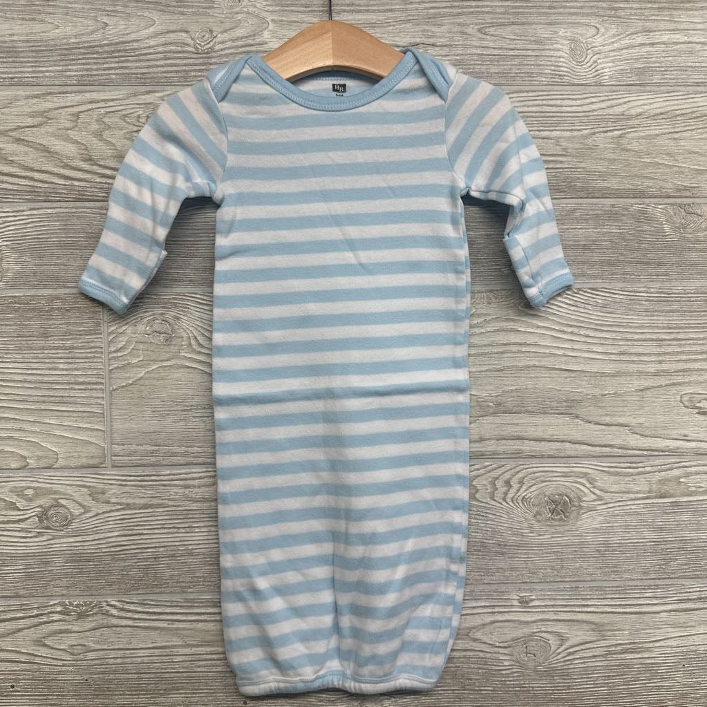LS PJ Gown Stripes 0-6M