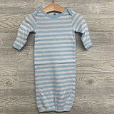 LS PJ Gown Stripes 0-6M