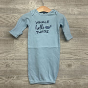 LS PJ Gown Whale Hello There 0-6M
