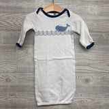 LS PJ Gown Whale Waves 0-6M