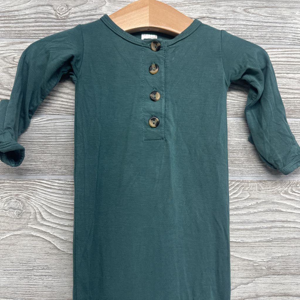 LS Bamboo Henley PJ Gown NB