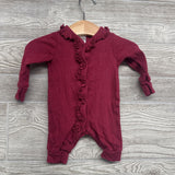 LS Snap Pointelle Outfit Ruffle NB