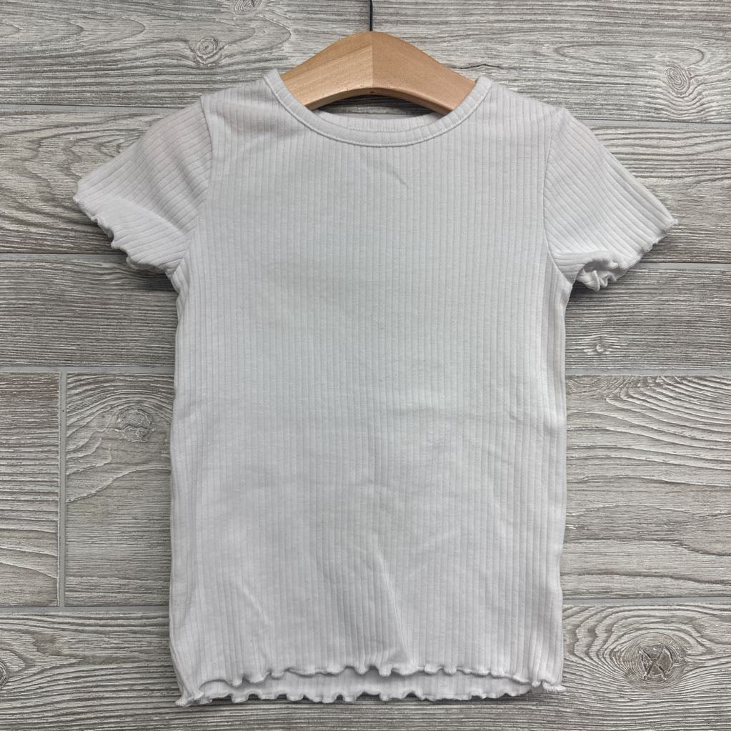 Ribbed Shirt Lettuce Trim 5T