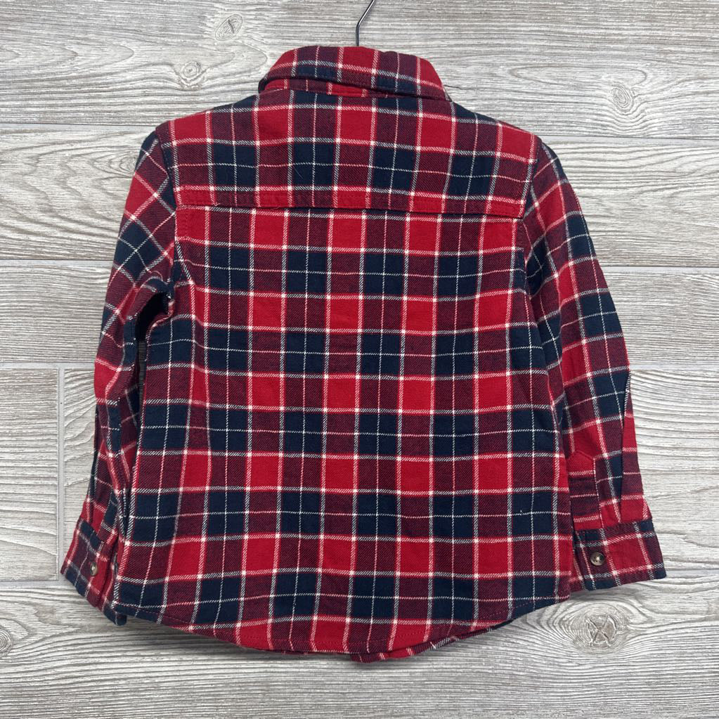 NEW LS Plaid Button Up Flannel Shirt 3