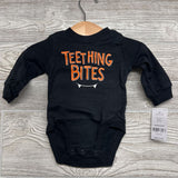 NEW LS Bodysuit Teething Bites W/ Hat 3M