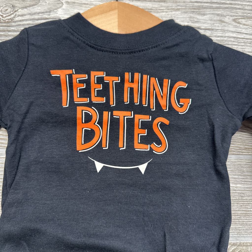 NEW LS Bodysuit Teething Bites W/ Hat 3M
