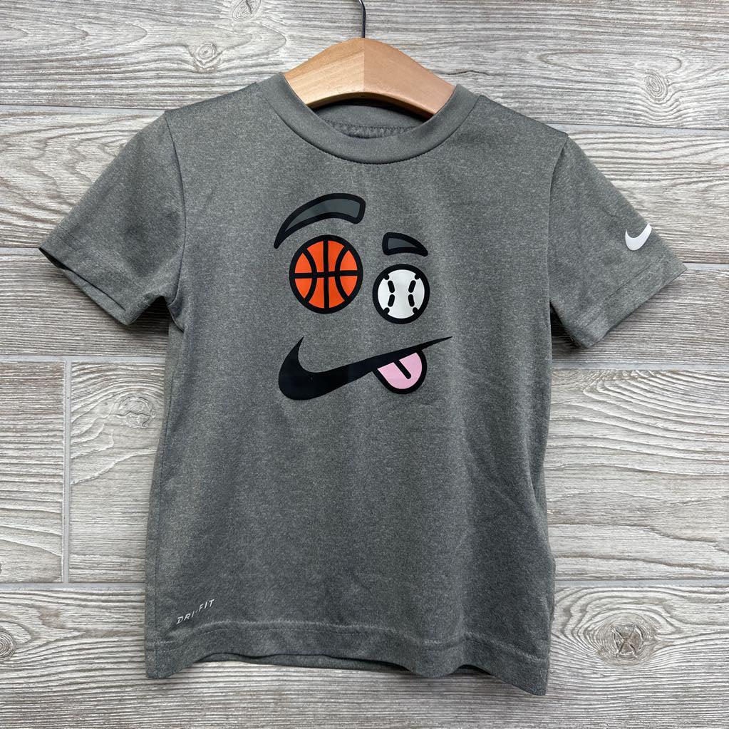 Active Shirt Sports Smiley Face 4T