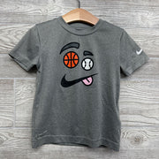 Active Shirt Sports Smiley Face 4T