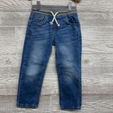 Pull On Drawstring Straight Jeans 4T
