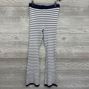Ribbed Knit Flare Pants Stripes 7-8