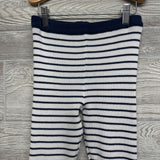 Ribbed Knit Flare Pants Stripes 7-8