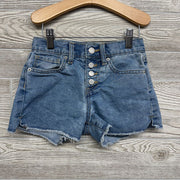 High Rise Denim Shorts Button Fly 7