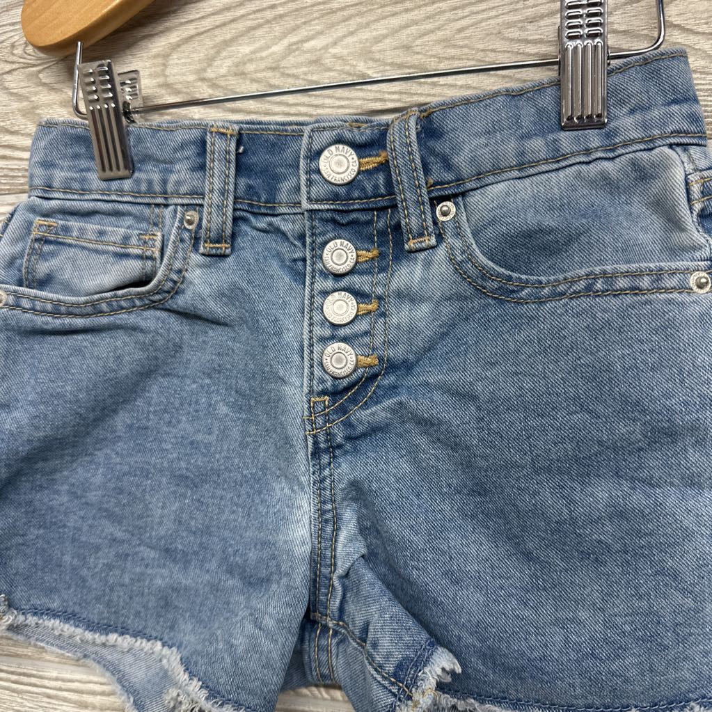 High Rise Denim Shorts Button Fly 7