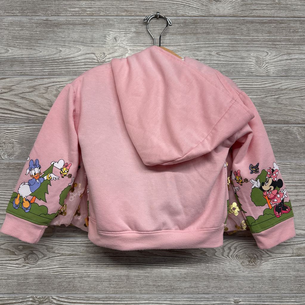 Full Zip Hoodie Characters, Water Colors Minnie Mouse & Tulle Skirt Flowers 3T