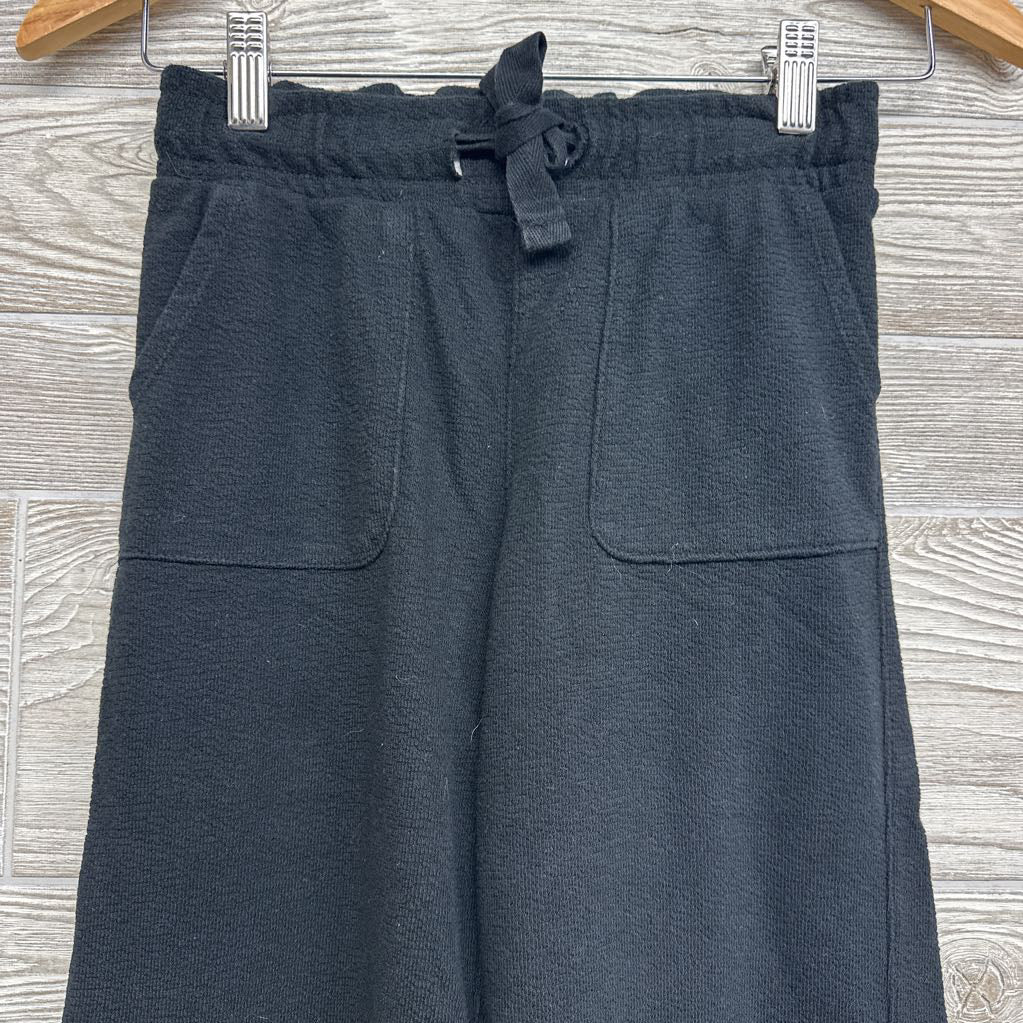 Textured Wide Leg Drawstring Pants 10-12