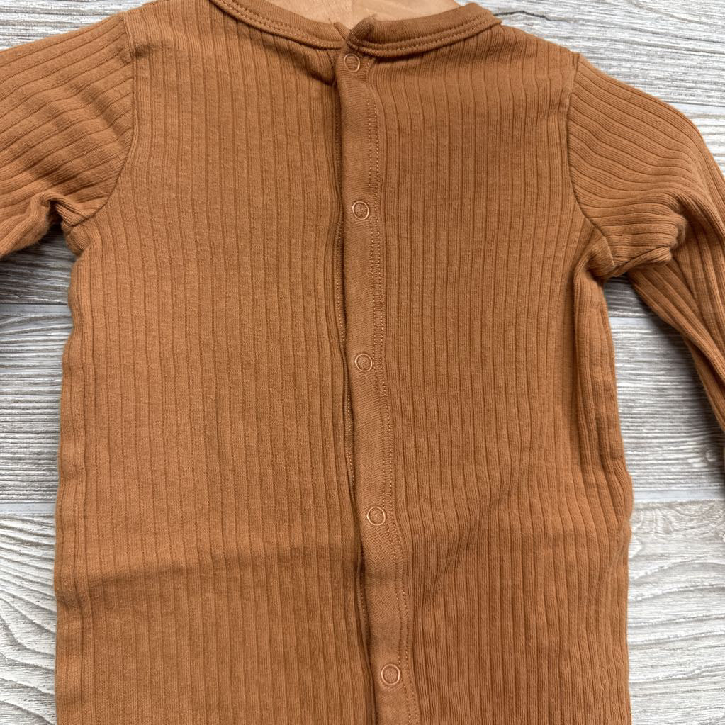 LS Ribbed Snap Outfit 0-3M