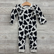 LS Outfit Hearts Ruffles 6-9M