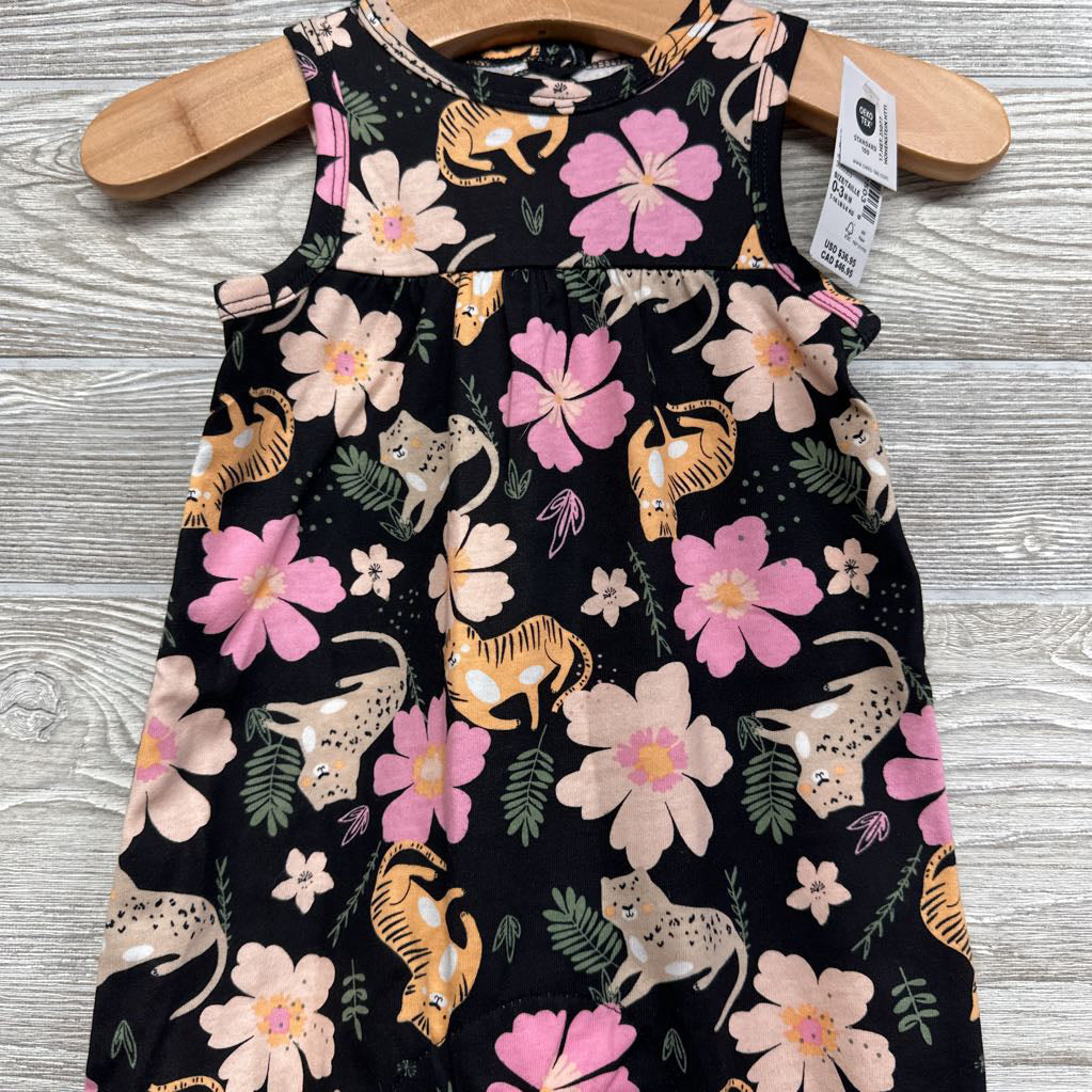 NEW Tank Outfit Flowers Cheetahs 0-3M