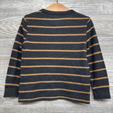 LS Waffle Knit Henley Shirt Stripes 4T