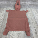 Organic Cotton Muslin Bunny Lovey Security Blanket