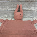 Organic Cotton Muslin Bunny Lovey Security Blanket