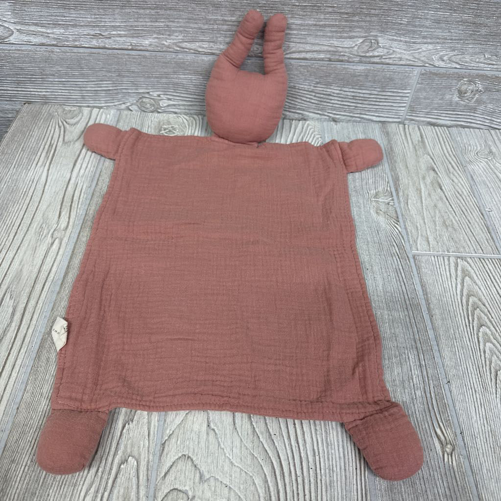 Organic Cotton Muslin Bunny Lovey Security Blanket