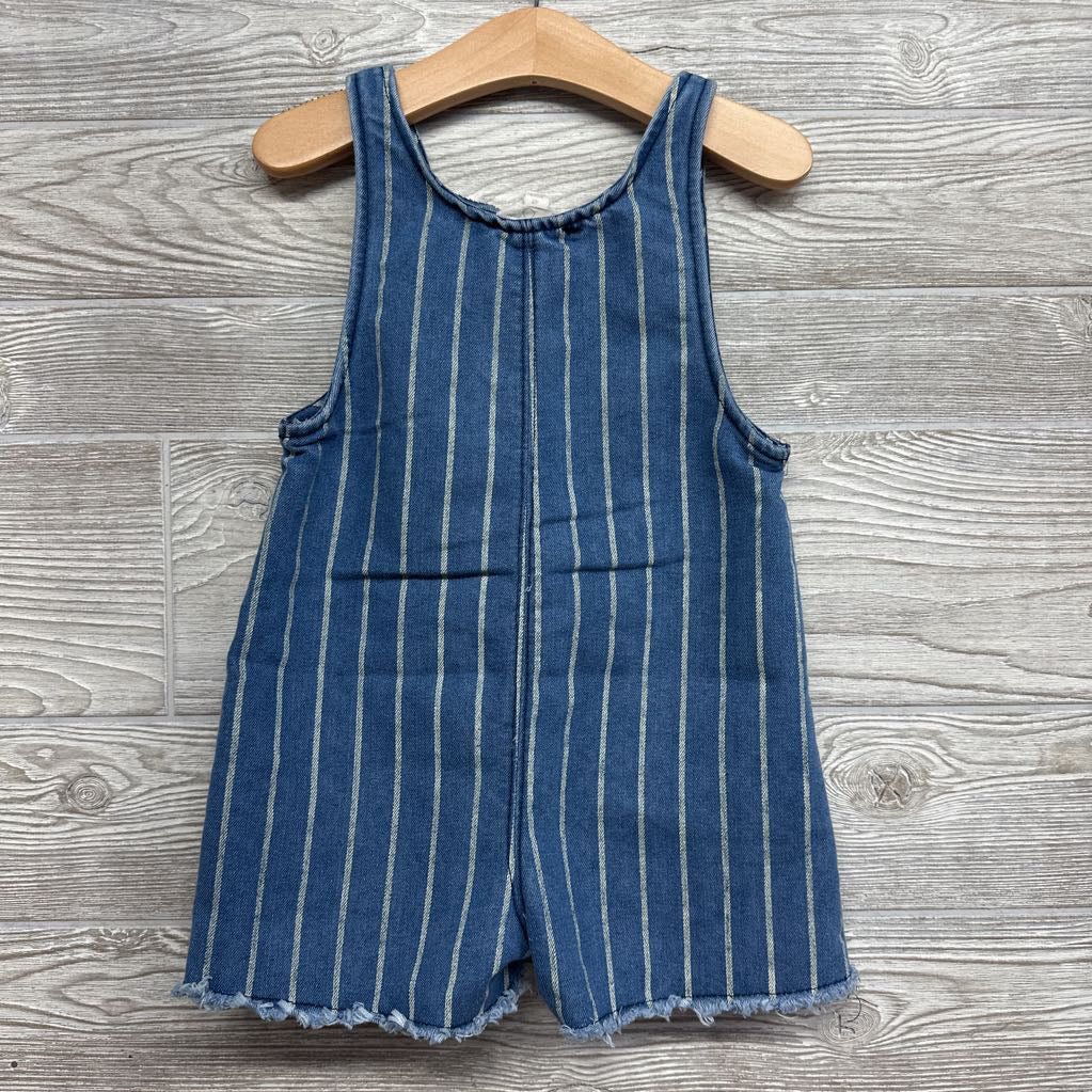 Denim Jumper Romper Stripes 4t