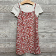 Tank Dress Flowers & Ribbed Shirt 4-5