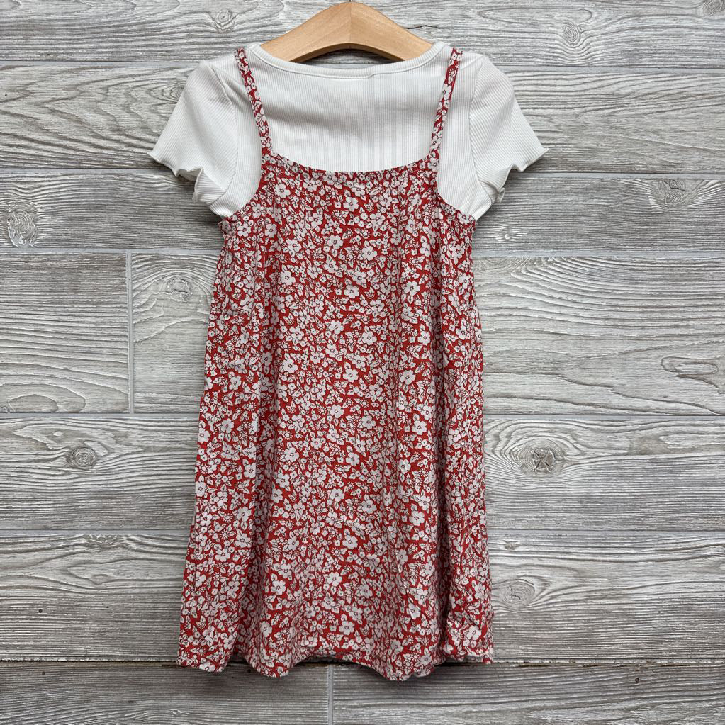 Tank Dress Flowers & Ribbed Shirt 4-5