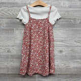 Tank Dress Flowers & Ribbed Shirt 4-5