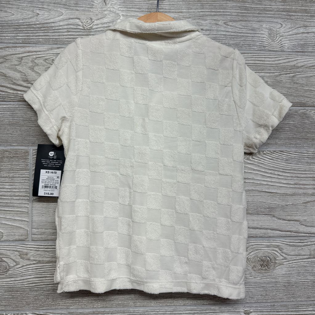 NEW Terry Checkered SS Shirt 4-5