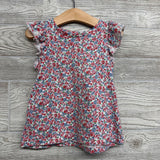 Flutter Sleeve Shirt Flowers 4-4t