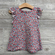 Flutter Sleeve Shirt Flowers 4-4t
