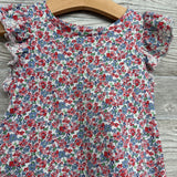 Flutter Sleeve Shirt Flowers 4-4t