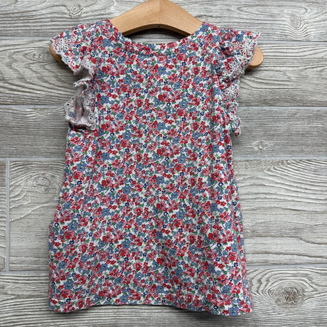 Flutter Sleeve Shirt Flowers 4-4t
