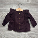 NEW Button Up Shirt Eyelet Ruffles 6M