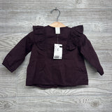 NEW Button Up Shirt Eyelet Ruffles 6M