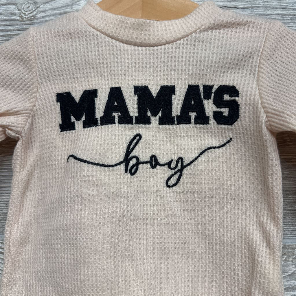 Waffle Knit Bodysuit Mama's Boy 3-6M