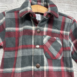 Fleece Button Up Plaid Shirt 12M