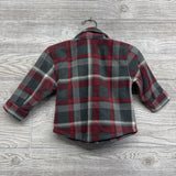 Fleece Button Up Plaid Shirt 12M