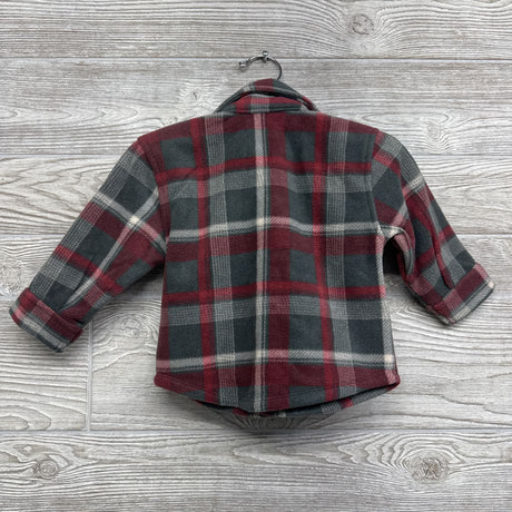 Fleece Button Up Plaid Shirt 12M
