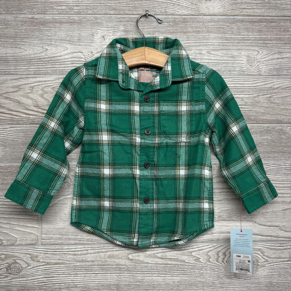 NEW Plaid Button Up Shirt 18M