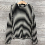 Mock Neck LS Shirt Stripes 10-12