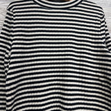 Mock Neck LS Shirt Stripes 10-12
