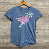 Shirt Flip Sequins Heart & Flowers 10-12